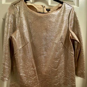 Gold Metallic Long Sleeve Top from Black Label Saks Fifth Avenue